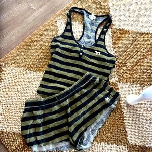 PINK 2 piece tank and shorts pajama/lounge set size medium